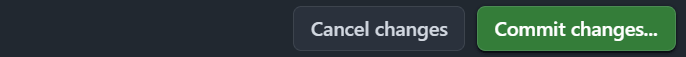 Commit changes в репозитории